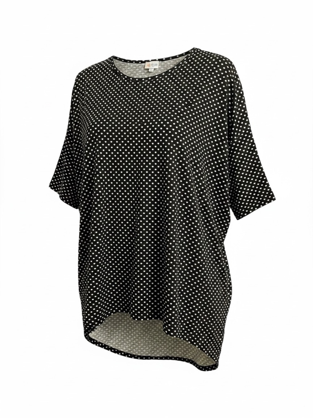 LuLaRoe Black and White Polka Dot Short Sleeve Tunic